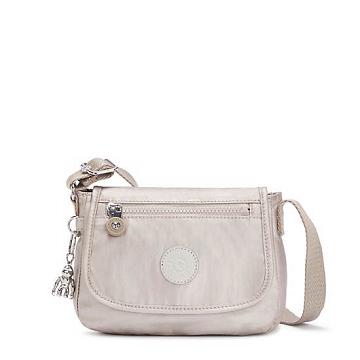 Bolsos Mini Kipling Sabian Metallic Crossbody Beige | MX 1348WN